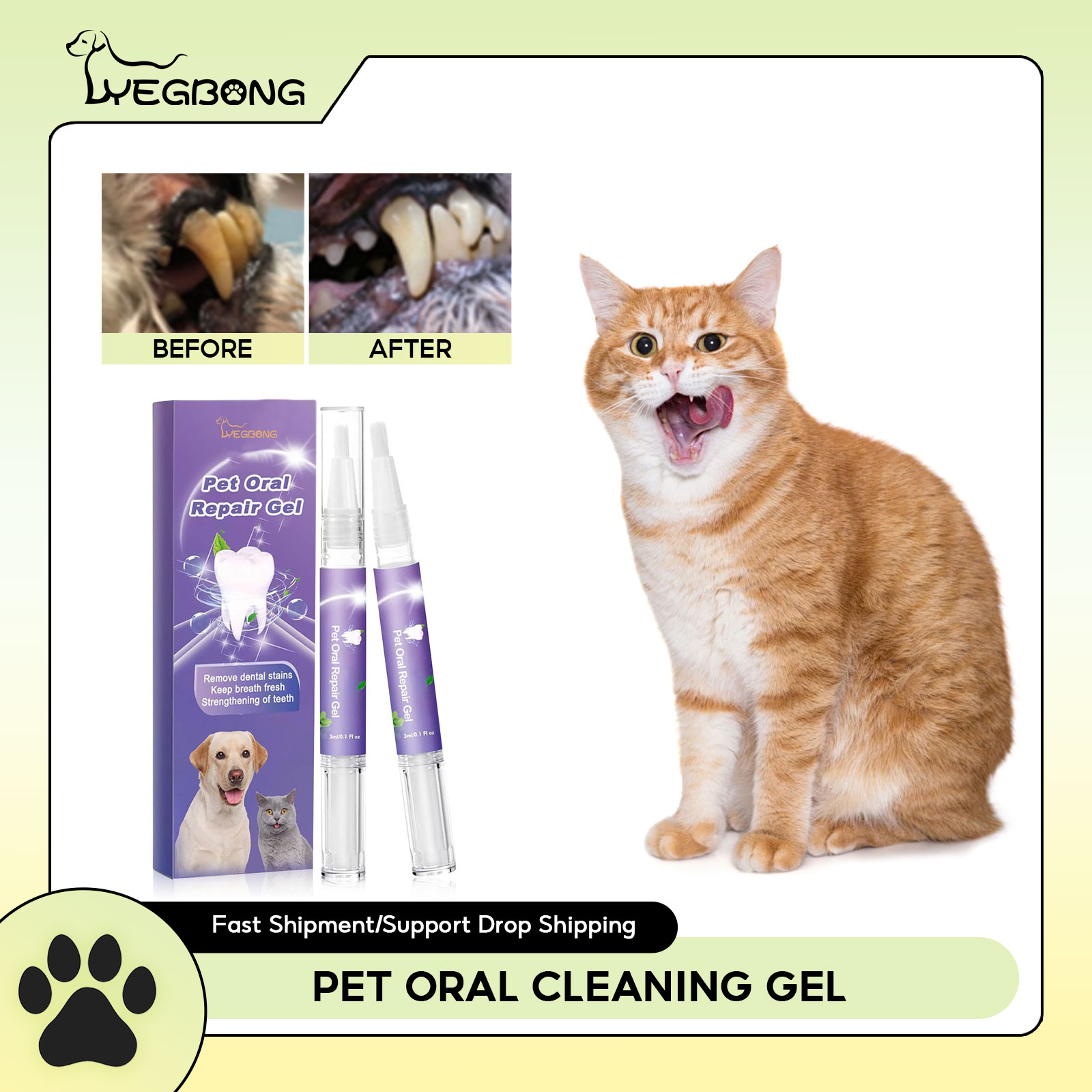 Teeth Whitening Session - Gel de réparation orale pour animaux