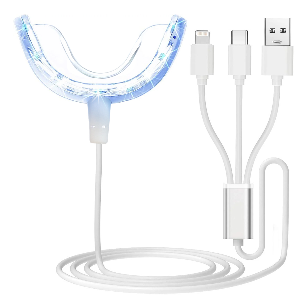 Teeth Whitening With Blue Light - Lumière d'accélérateur de blanchiment des dents,