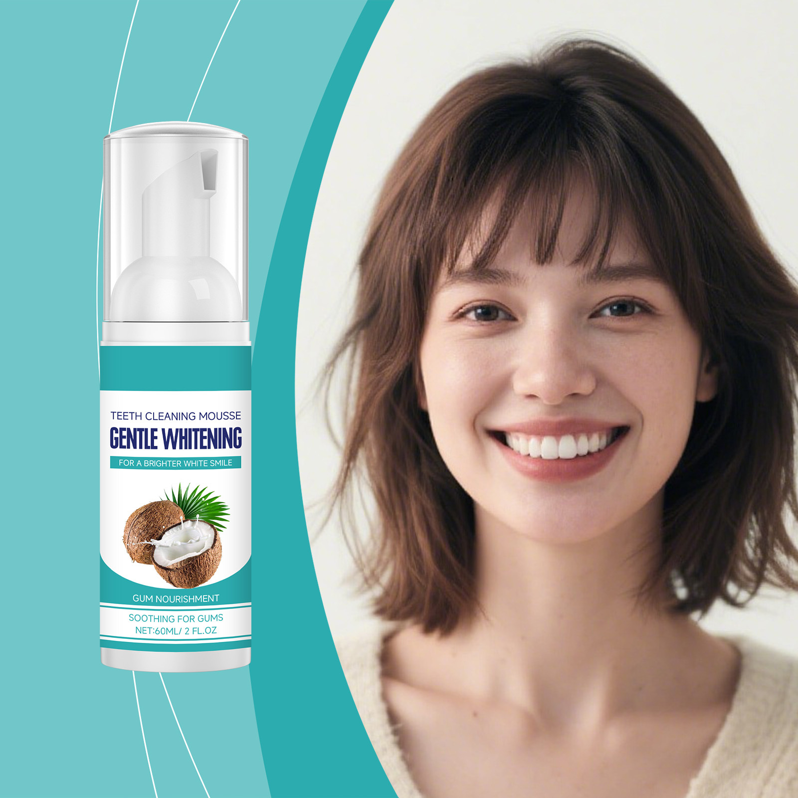 Teeth Whitening Foam - Mousse de nettoyage des dents à