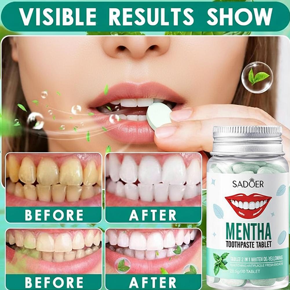 Teeth Whitening Filter - Pastilles de dentifrice solides à la