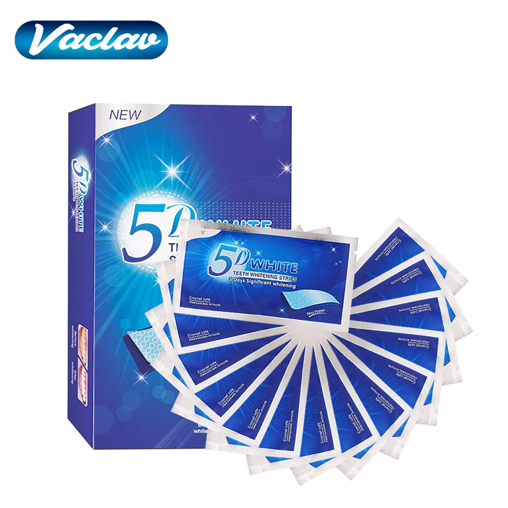 Teeth Whitening Session - Bandelettes blanchissantes 5D pour les dents,